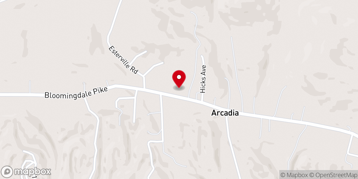 Map showing location of Arcadia United Methodist Church