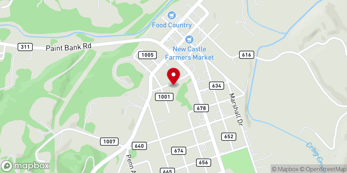 Map showing location of Richardson R A