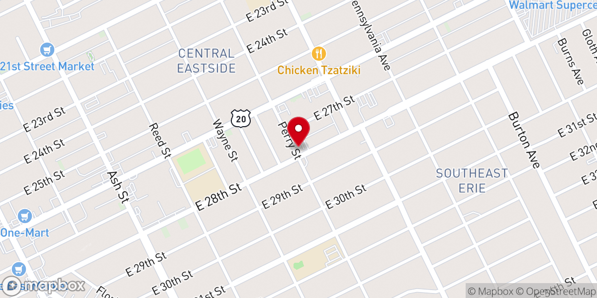Map showing location of Keystone Christian Center Inc