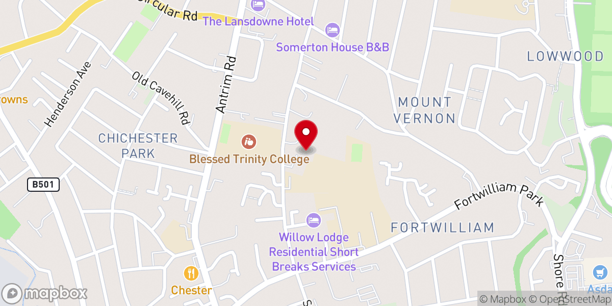Map showing location of St Therese of Lisieux Church