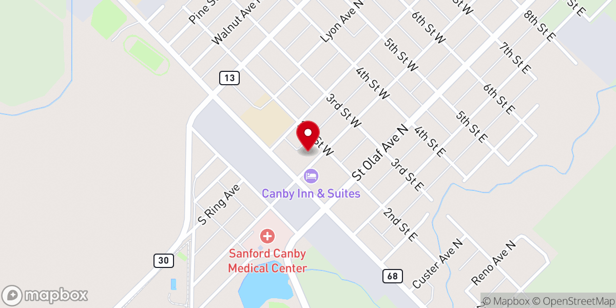 Map showing location of Our Savior Lutheran Church