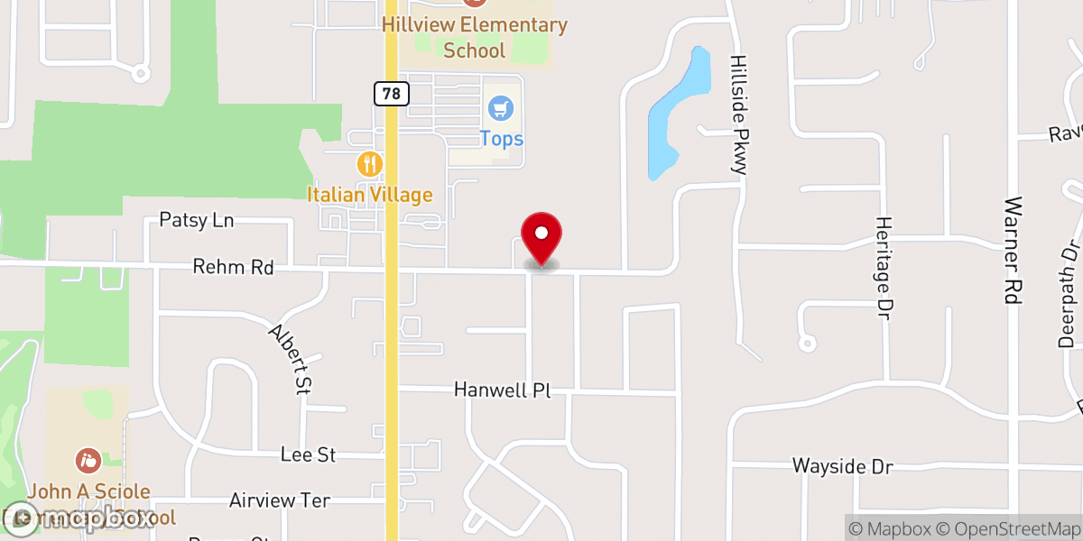 Map showing location of Hillview Church