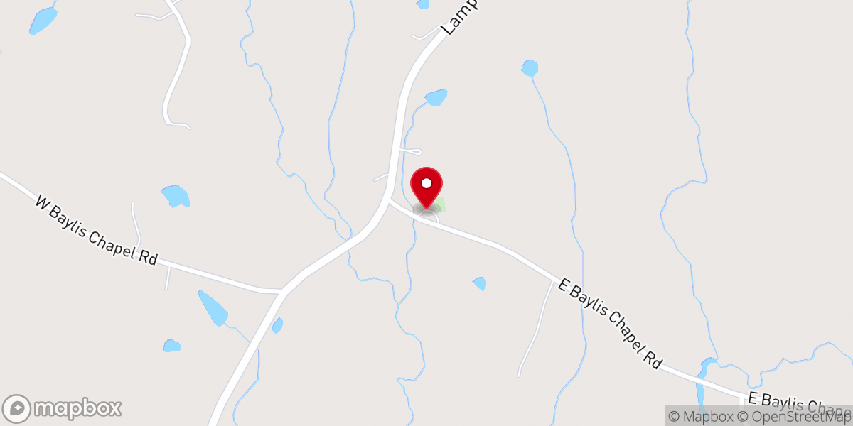 Map showing location of Baylis Chapel United Methodist