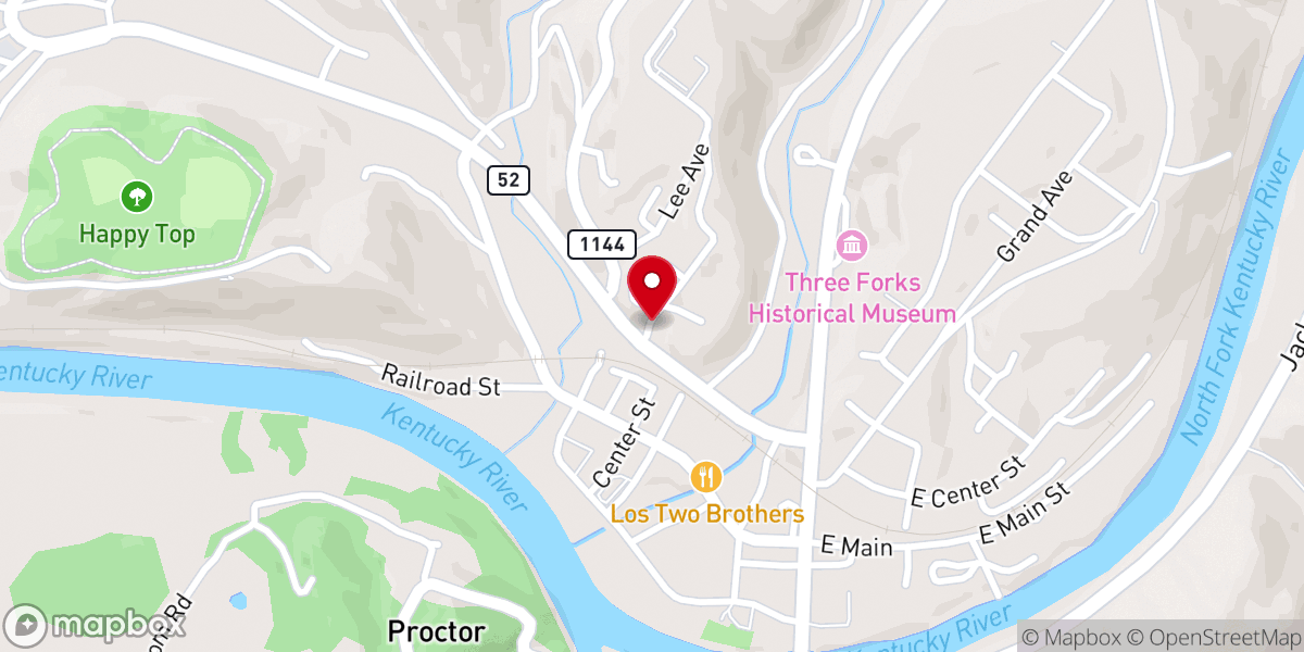 Map showing location of St Thomas Episcopal Church
