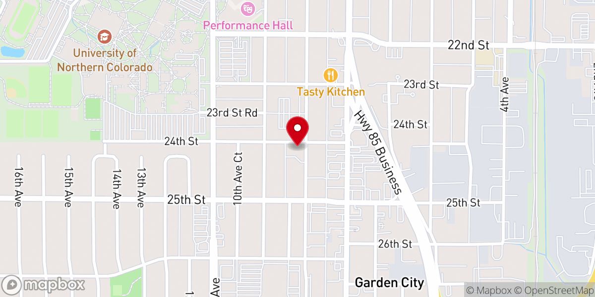 Map showing location of Columbine Church of Christ