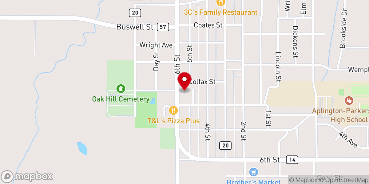 Map showing location of Faith Lutheran Church ELS