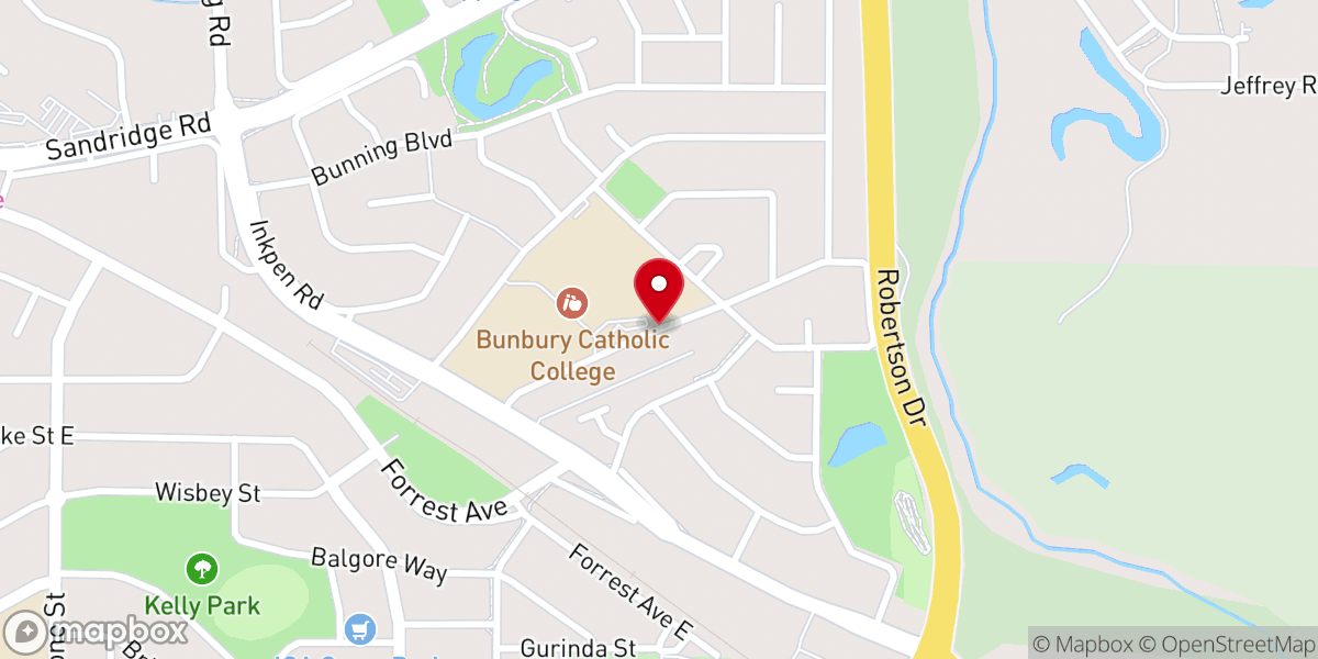 Map showing location of Free Reformed Church Of Bunbury