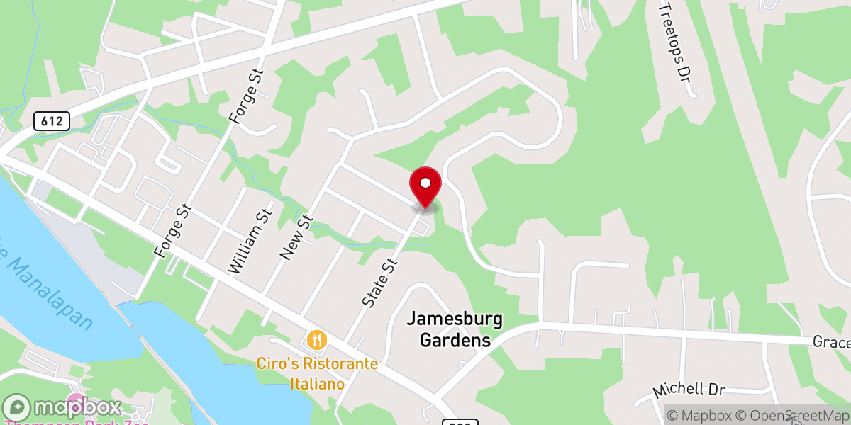 Map showing location of Mt. Ararat Missionary Baptist Church