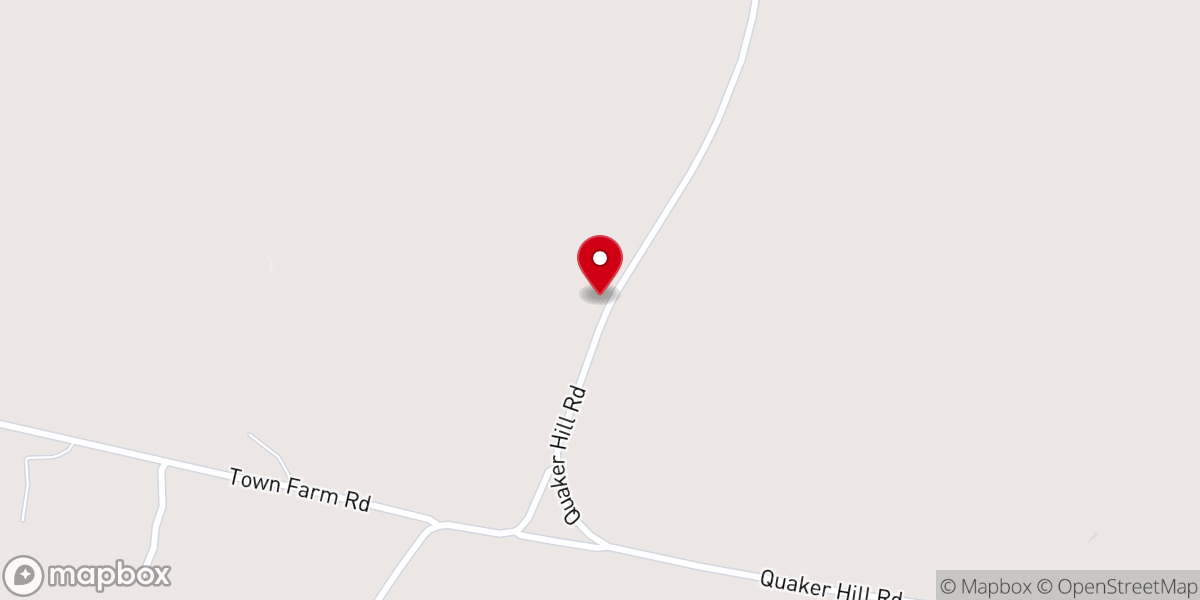 Map showing location of Quaker Hill Christian Church