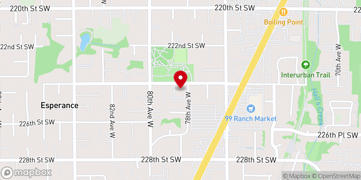 Map showing location of Lynnwood Japanese Family Church