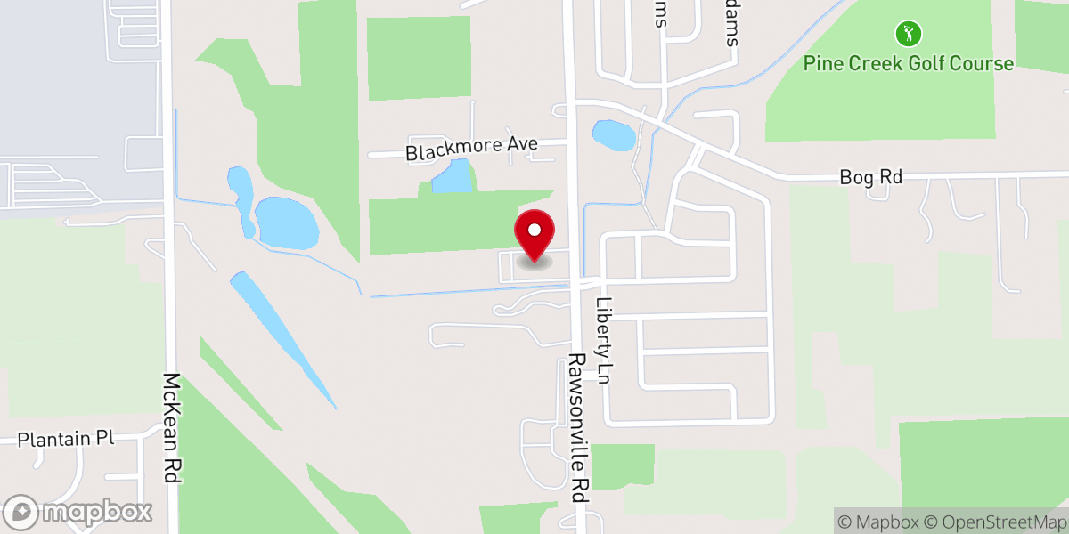 Map showing location of Antioch Baptist Church