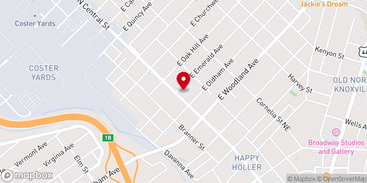 Map showing location of Emerald Avenue United Methodist
