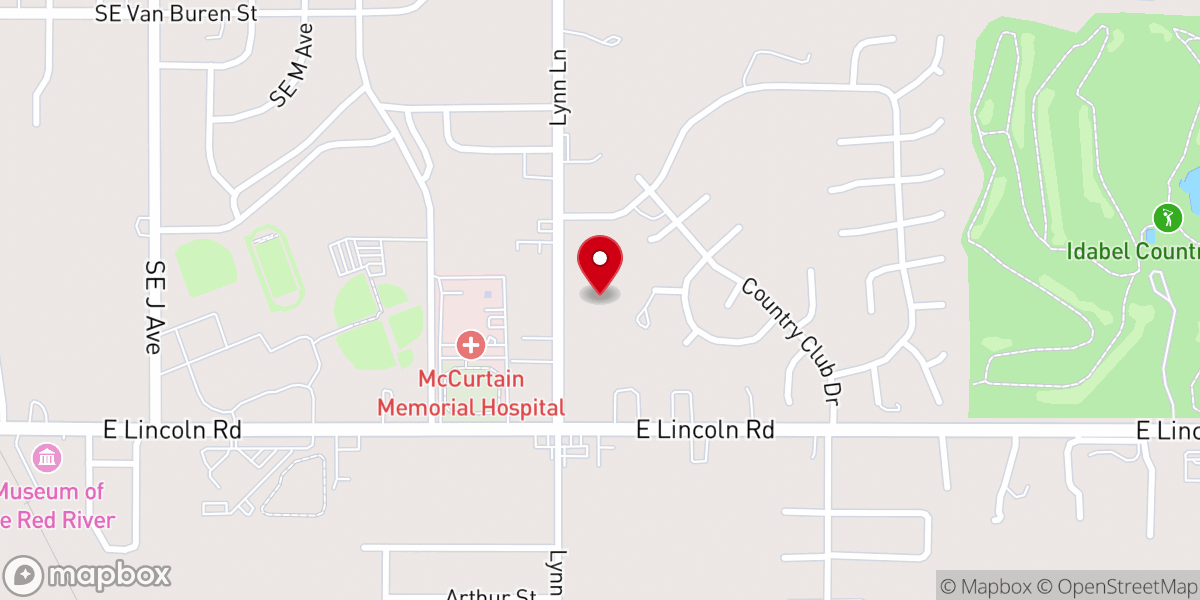 Map showing location of Lynn Lane Church of Christ