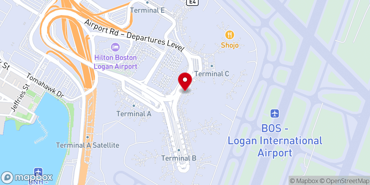 Map showing location of Our Lady of the Airways Chapel