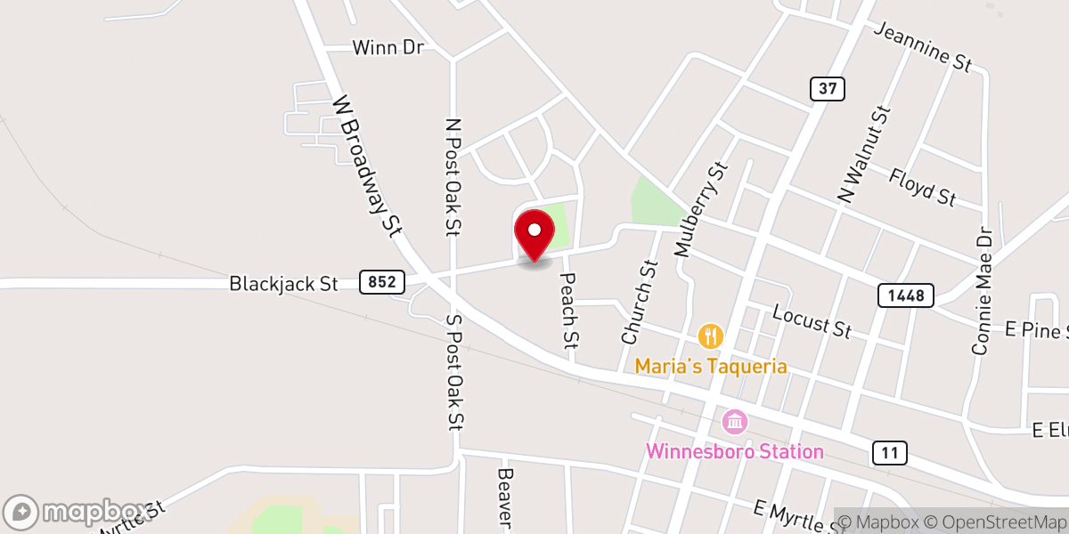 Map showing location of St Francis Episcopal Church