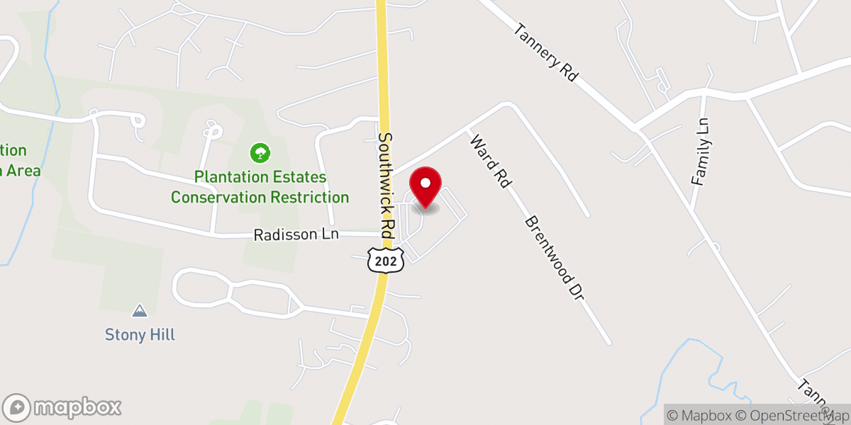 Map showing location of Ray of Hope, Westfield MA