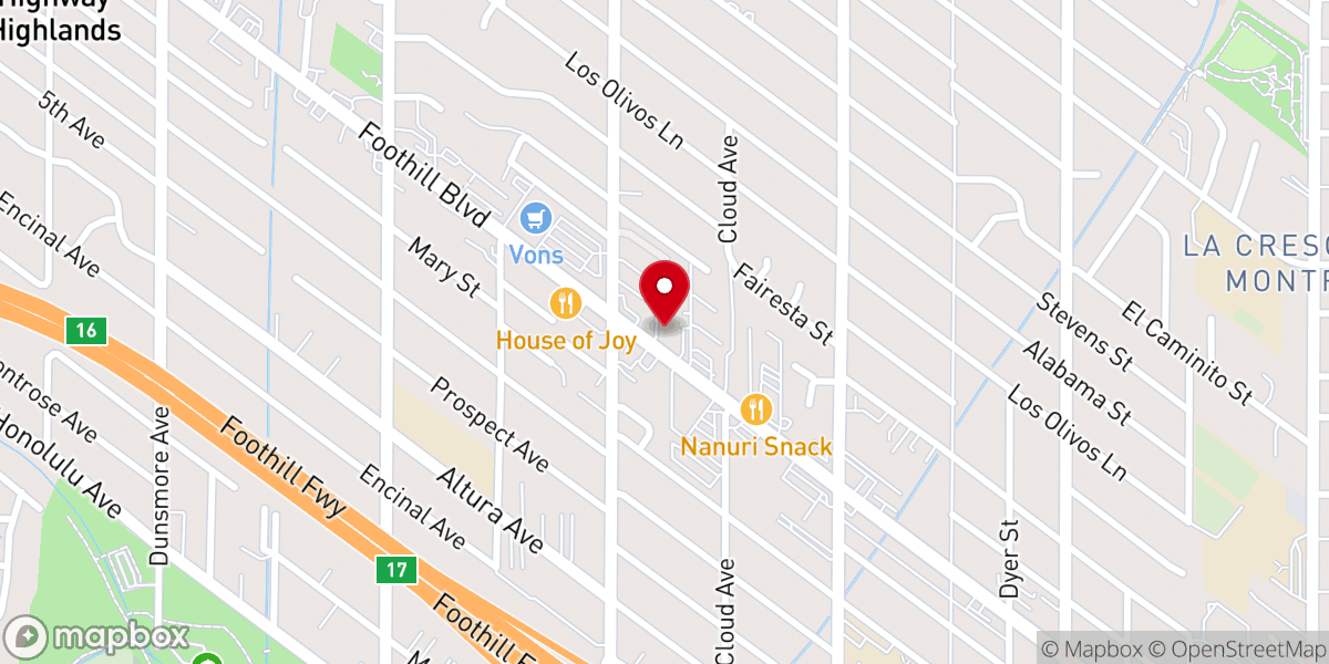 Map showing location of Bank of America Financial Center