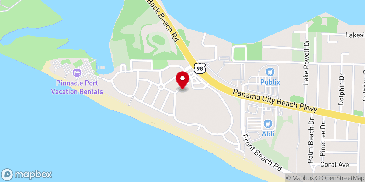 Map showing location of Carillon Weddings at Carillon Beach