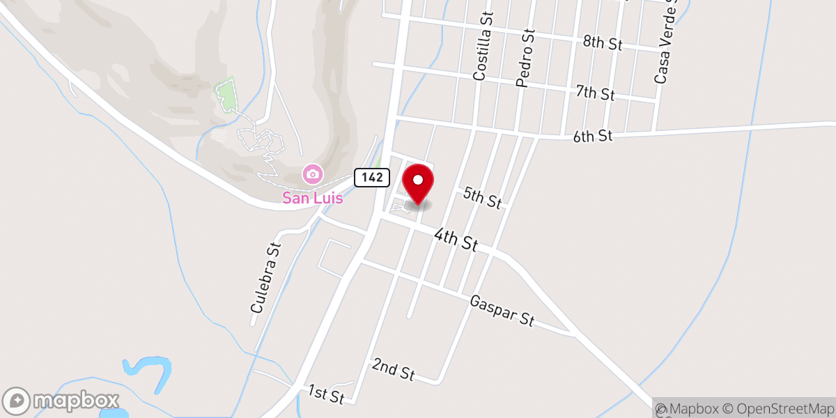 Map showing location of Sangre de Cristo Acequia Association