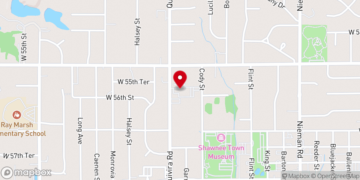 Map showing location of Shawnee Church of the Nazarene