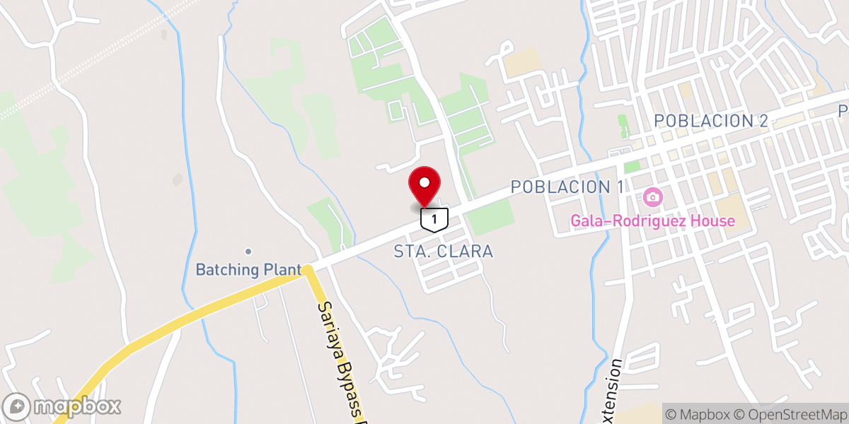 Map showing location of St Claire Monastery