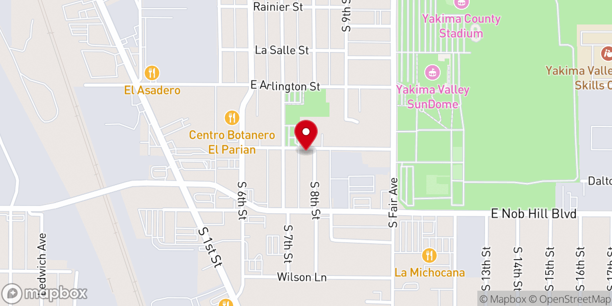 Map showing location of Pilgrim Rest Baptist Church