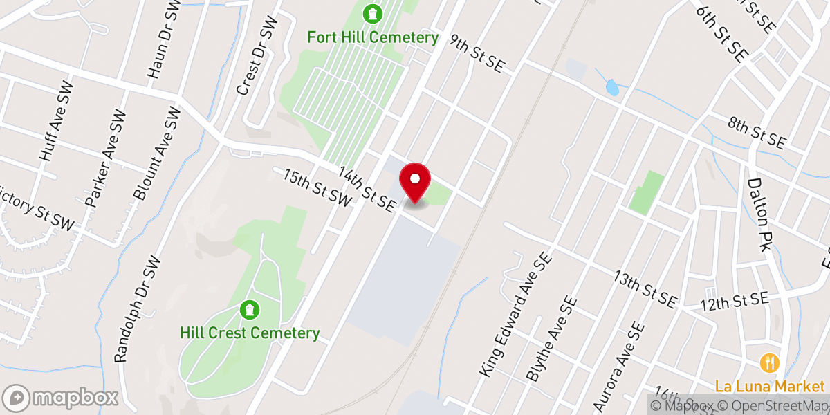 Map showing location of South Cleveland Community Center