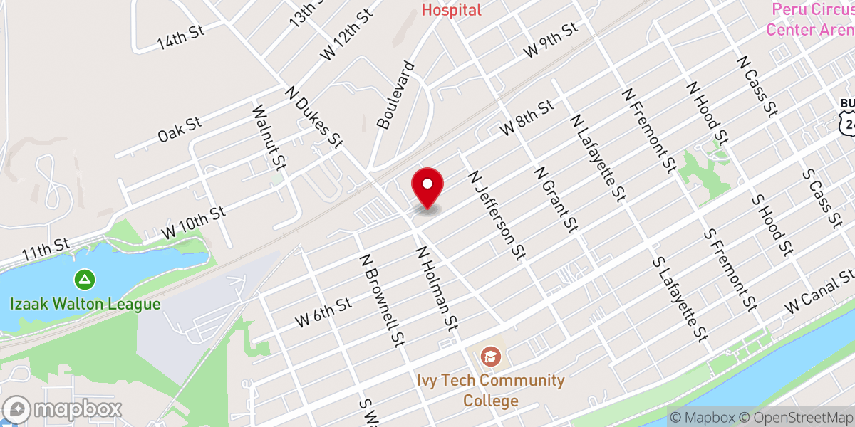 Map showing location of Glad Tidings Assembly of God