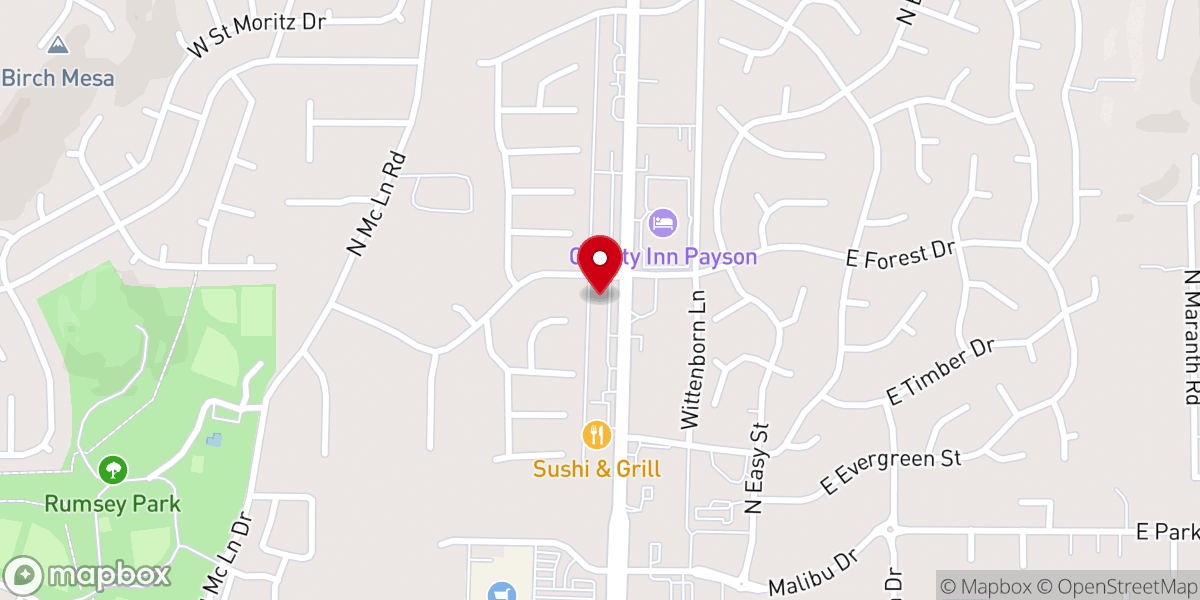Map showing location of Anderson Dental Group