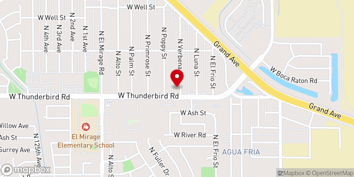 Map showing location of Victory Outreach