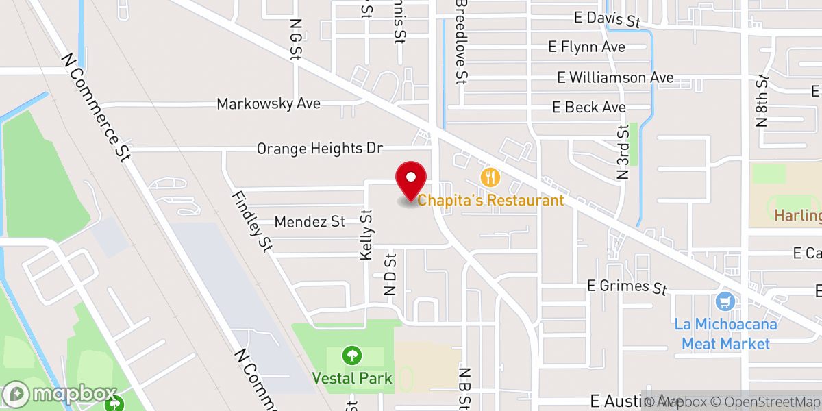 Map showing location of Queen of Peace Catholic Church