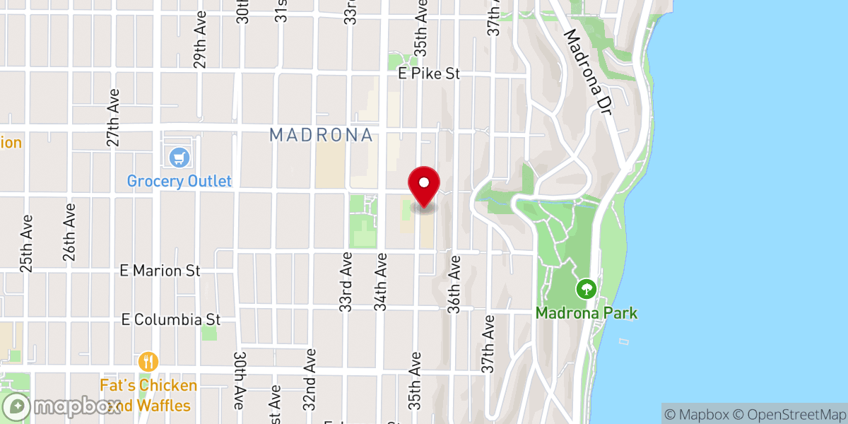 Map showing location of St. Therese Catholic Church