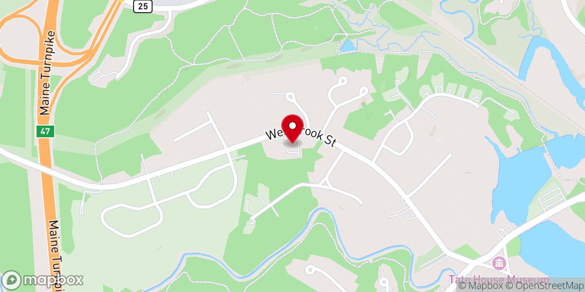 Map showing location of Stroudwater Christian Church