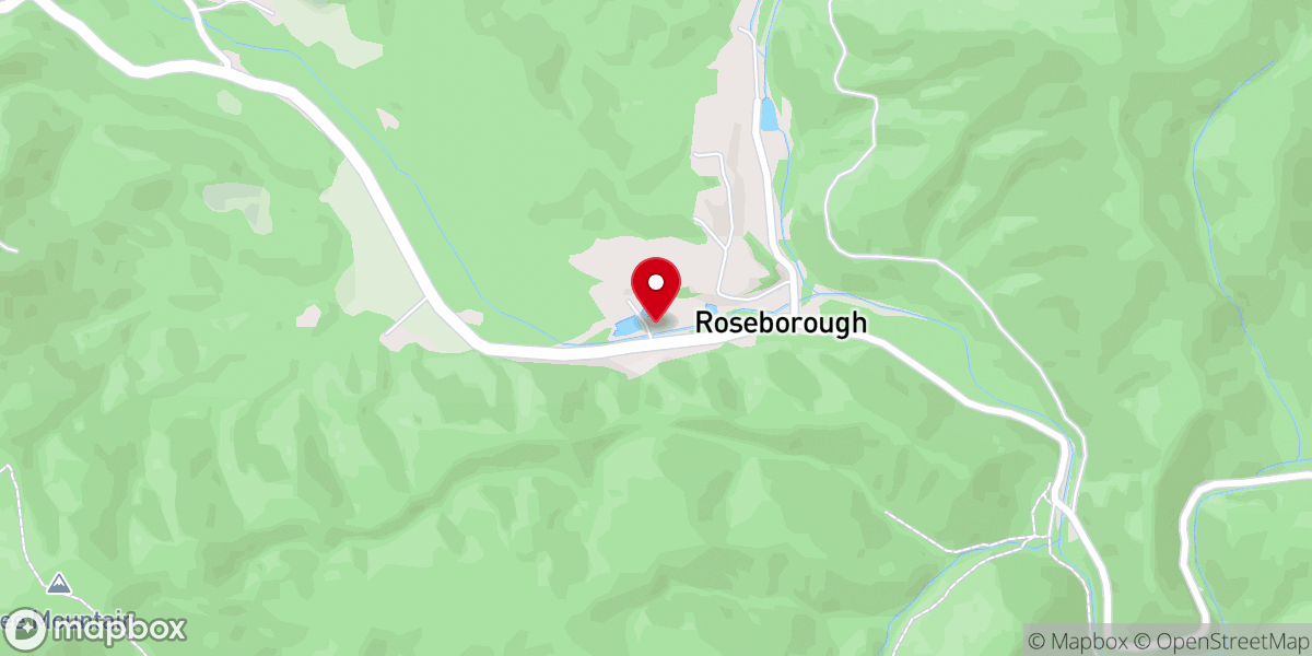 Map showing location of Roseboro Chapel