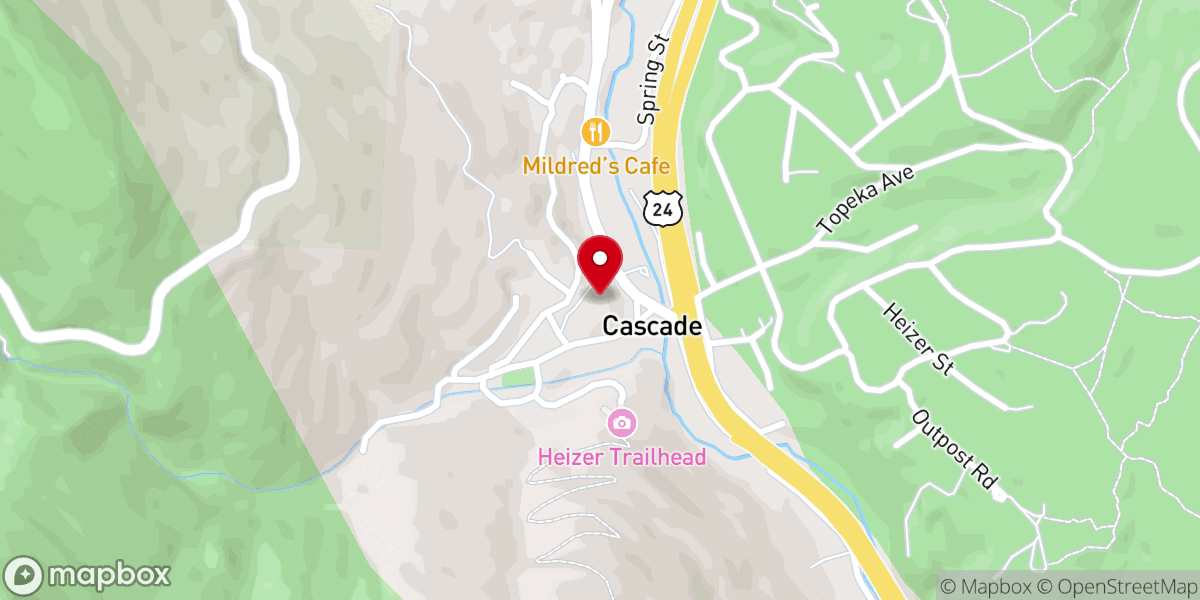 Map showing location of Holy Rosary Chapel