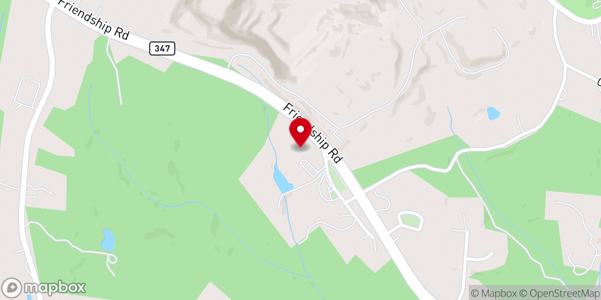 Map showing location of Buford Family Community Center