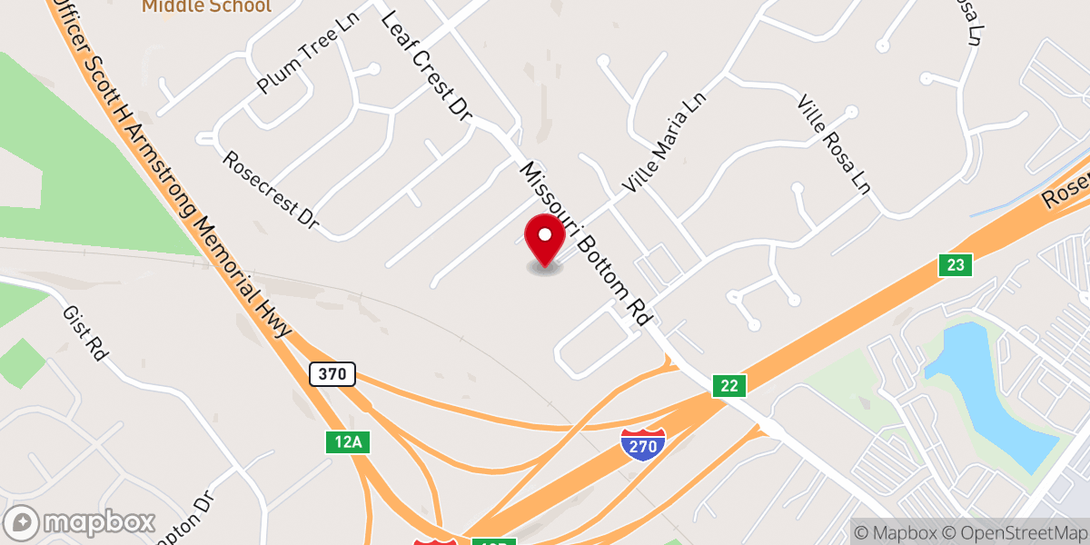 Map showing location of The Emmaus Road Baptist Church At Villebrook