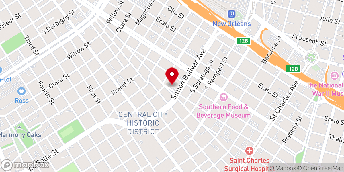 Map showing location of Berean Presbyterian Church