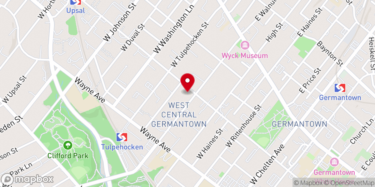 Map showing location of Reformed Episcopal Church of the Atonement