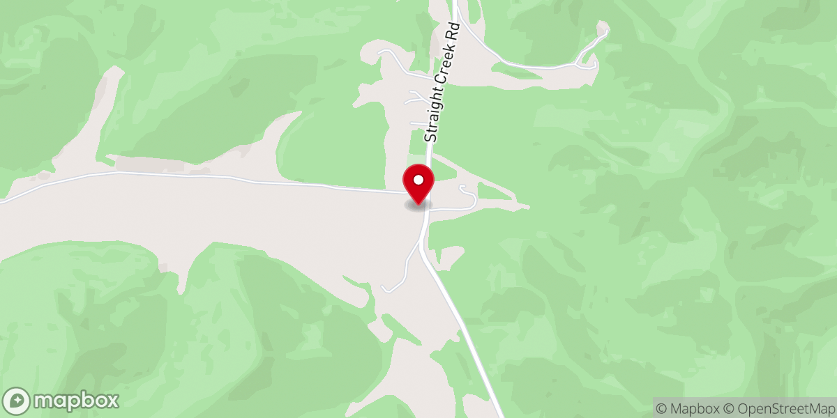 Map showing location of Straight Creek Enterprise Baptist Church