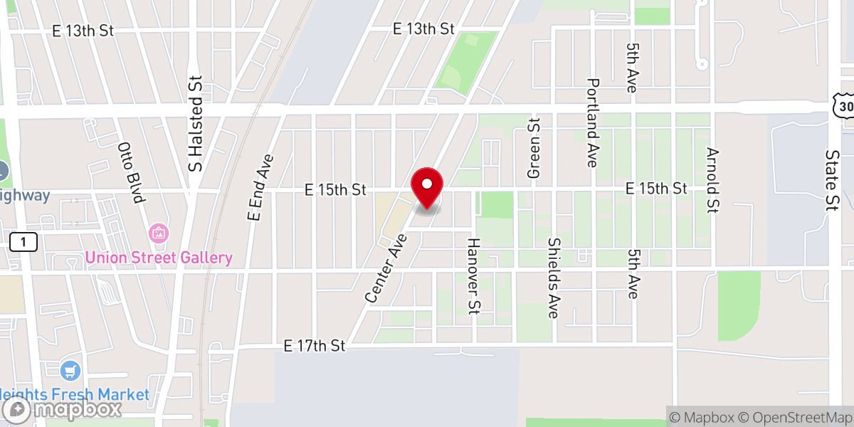 Map showing location of Payne Chapel AME Church