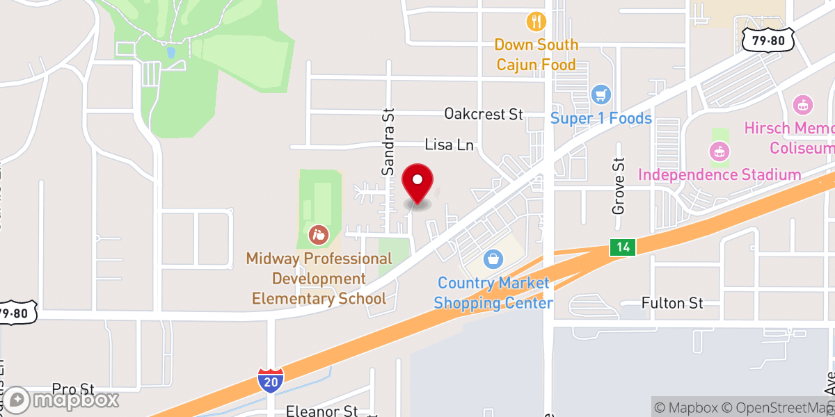 Map showing location of Shadow of the Cross Church