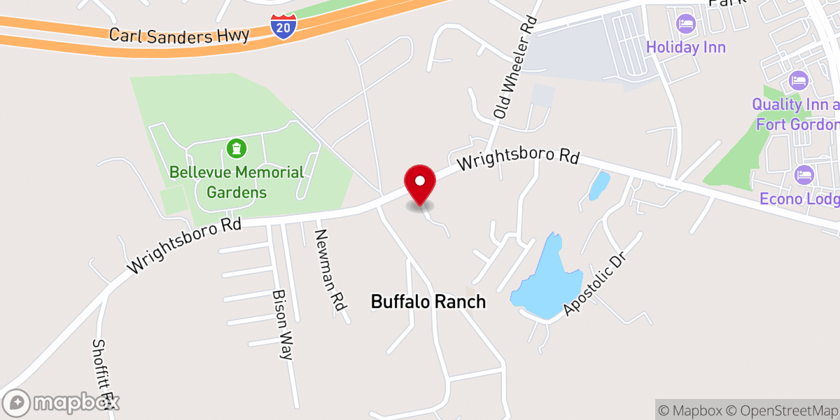 Map showing location of Emmanuel Faith Tabernacle Christian Center