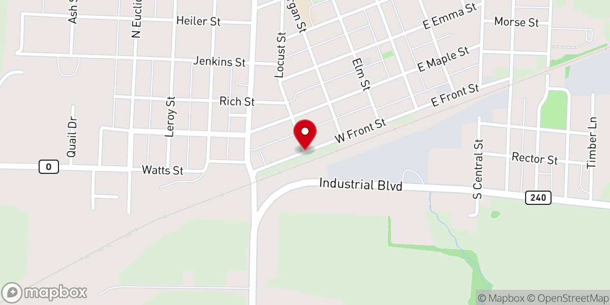Map showing location of Abbott's Chapel United Methodist