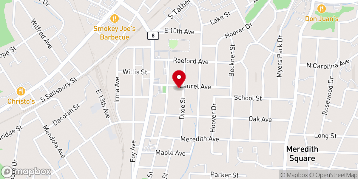 Map showing location of Lexington Christian Fellowship Church