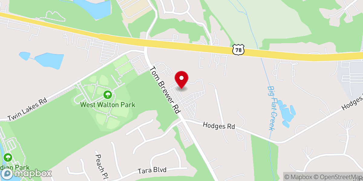 Map showing location of First Baptist Church Loganville