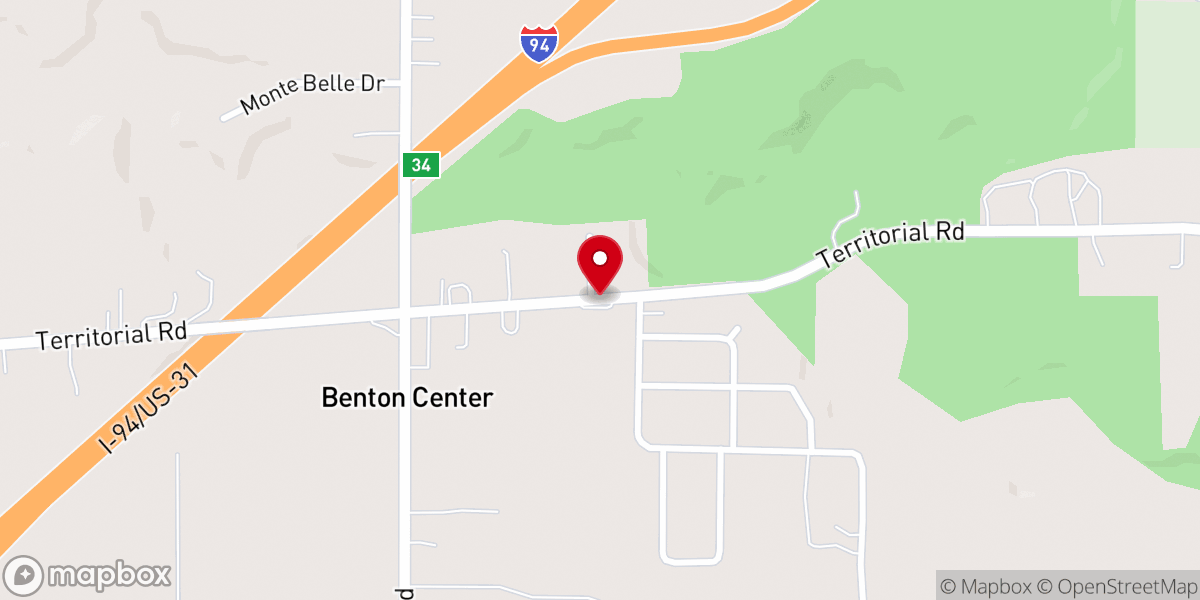 Map showing location of First Free Will Baptist Church