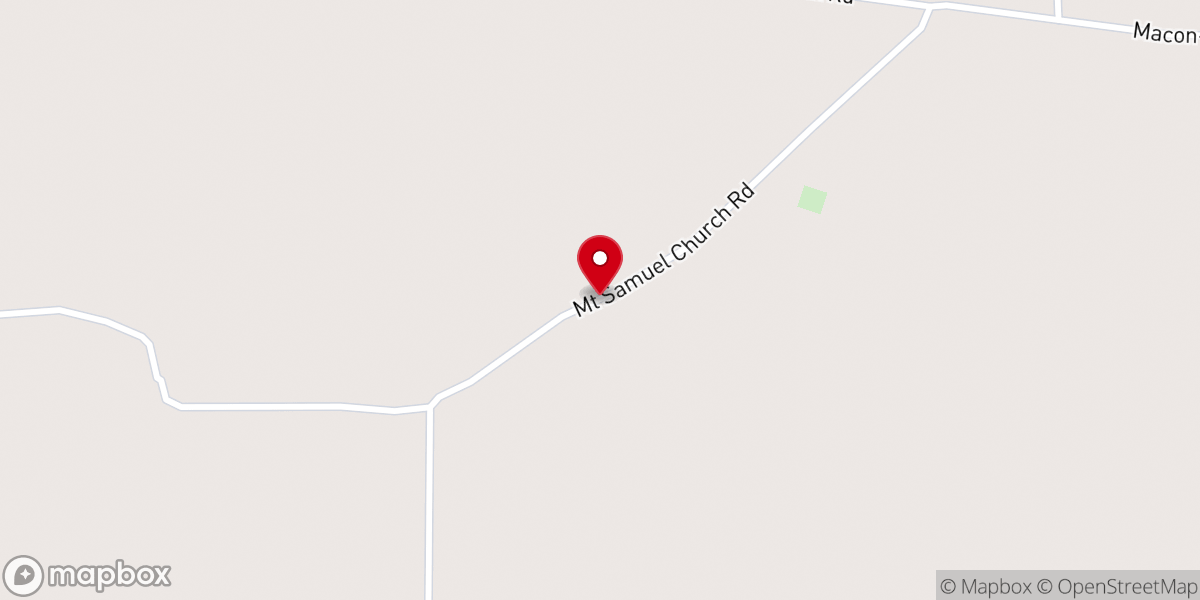 Map showing location of Mt Samuel Missionary Baptist