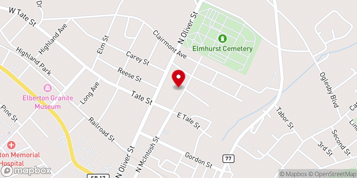 Map showing location of True Believers Outreach Ministries