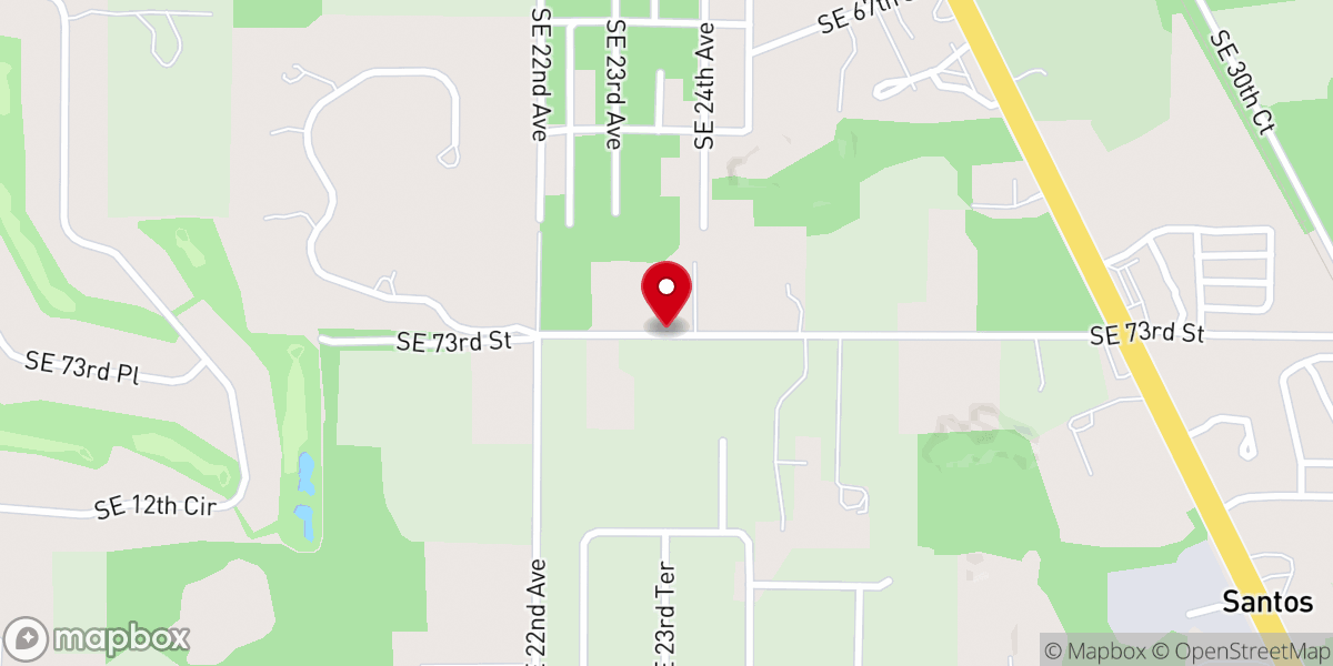 Map showing location of Santos Little Chapel